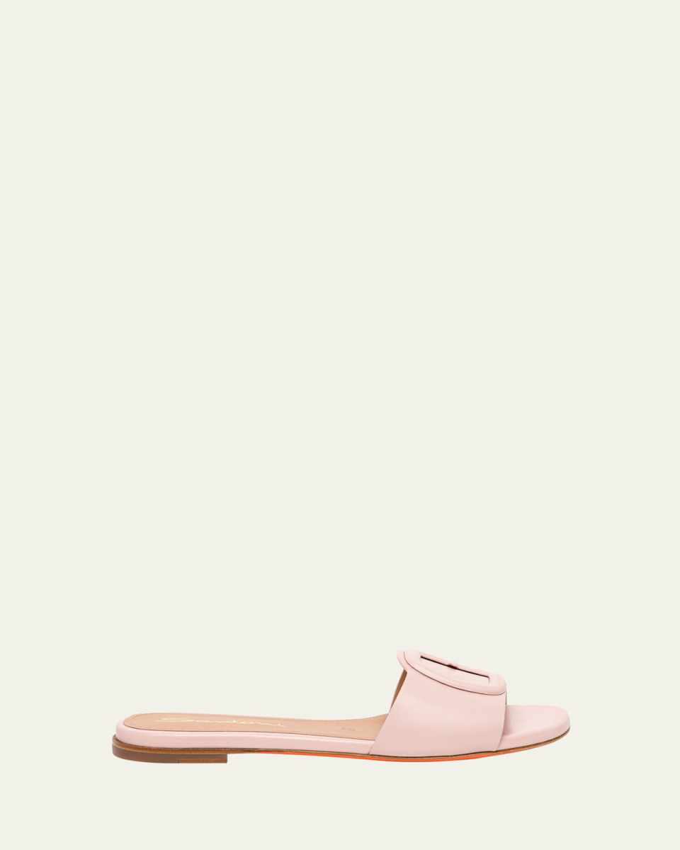 Marta Leather Buckle Flat Sandals
